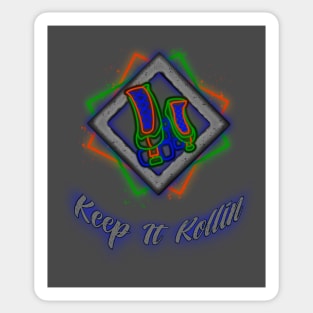 Keep It Rollin Roller Skating Sticker